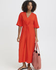 Imelda Dress in Fiery Red