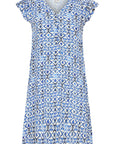 Marrakech Dress in Blue Pattern