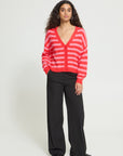 Blush Cardigan in Poinsettia