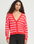 Blush Cardigan in Poinsettia