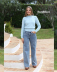 Simone Wide Leg Jean Ice Blue