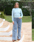 Simone Wide Leg Jean Ice Blue