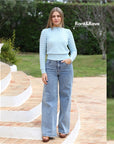 Simone Wide Leg Jean Ice Blue