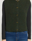 Panora Waistcoat in Rosin Melange Green