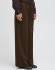 Kate Wide Leg Trousers in Chocolate Torte