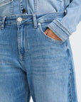 Anni Barrel Leg Jeans in Medium Blue