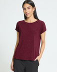 Rebel Tee in Heather Zinfandel
