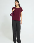 Rebel Tee in Heather Zinfandel