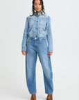Anni Barrel Leg Jeans in Medium Blue