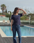 Reyna Top in Navy