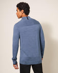 Newport Merino Jumper in Chambray Blue