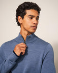 Newport Merino Jumper in Chambray Blue