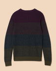 Twisted Colourblock Jumper in Plum Multi