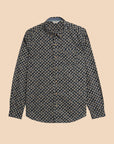 Geo Floral Printed Shirt in Navy