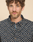 Geo Floral Printed Shirt in Navy
