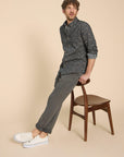 Geo Floral Printed Shirt in Navy