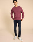 Crew Neck Sweater in Mid Plum