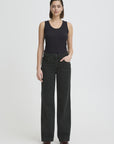 Vega Wide Leg Jeans in Black Denim