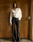 Vega Wide Leg Jeans in Black Denim