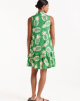 Mini Dress with Pineapple Pattern