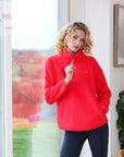 April Half Zip Jacket in Tomato
