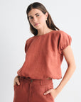 Amanecer Blouse in Roof Tile