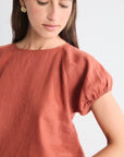 Amanecer Blouse in Roof Tile