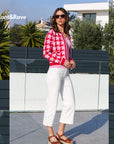 Frances Crop Jean in Soft White