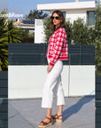 Frances Crop Jean in Soft White