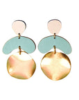 Megadrop Earrings in Sage and Duck Egg Blue