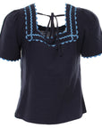Reyna Top in Navy