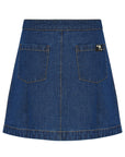 Trixie Mini Skirt in Deep Blue Denim