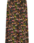 Jayda Jersey Skirt in Black with Forest Folklore Pattern