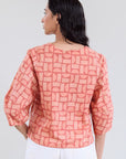 Geometric Print Cotton Shirt