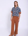 Printed Cotton Shirt with Waves