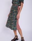 Skirt with Contrasting Patterns