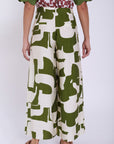 Abstract Print Palazzo Trousers