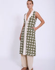 Geometric Print Sleeveless Dress