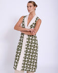 Geometric Print Sleeveless Dress