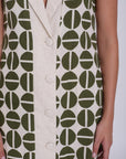 Geometric Print Sleeveless Dress