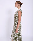Geometric Print Sleeveless Dress