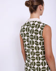 Geometric Print Sleeveless Dress