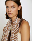 Ethnic Print Scarf in Pecan