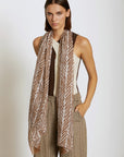 Ethnic Print Scarf in Pecan