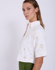 Swiss Embroidered Cotton Shirt