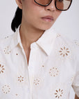 Swiss Embroidered Cotton Shirt