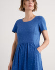 Enor Dress in Dotty Speckle Bright Marine
