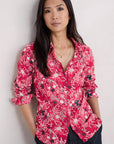 Larissa Shirt in Winter Camellia Crimson