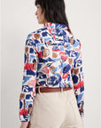 Larissa Shirt in Marine Forms Chalk