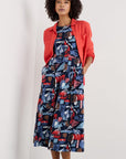 Wild Bouquet 3/4 Sleeve Midi Dress